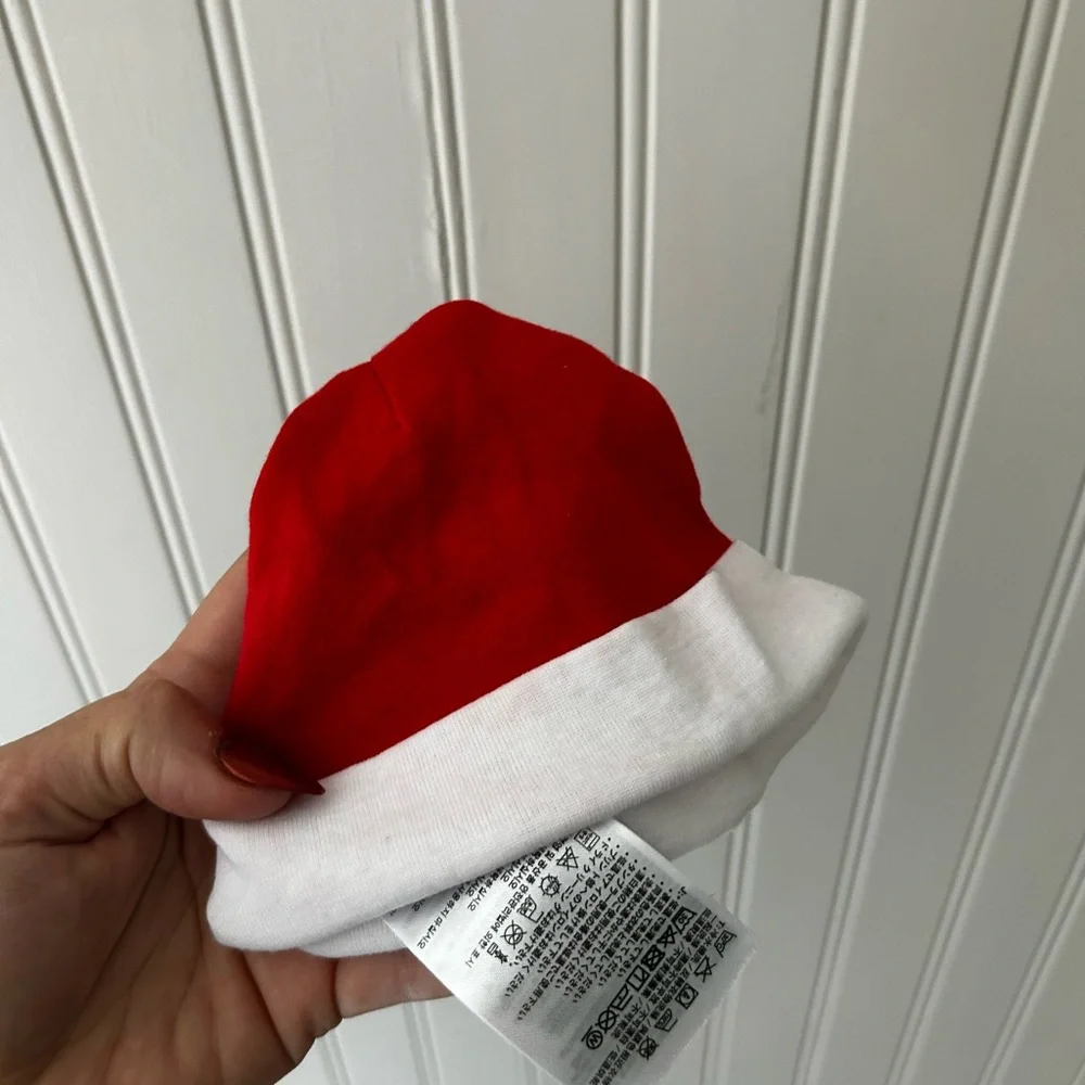 Nike Baby Hat and Matching Infant Socks in Red and White